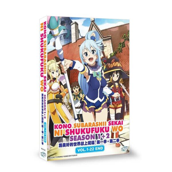 DVD Anime Kono Subarashii Sekai Ni Shukufuku Wo Season 1+2 (1-22) English  Sub