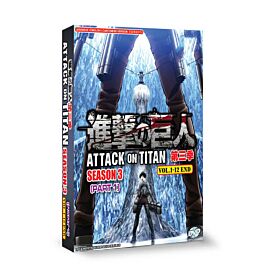 Attack on Titan DVD Season 3 Part 1 English Dubbed